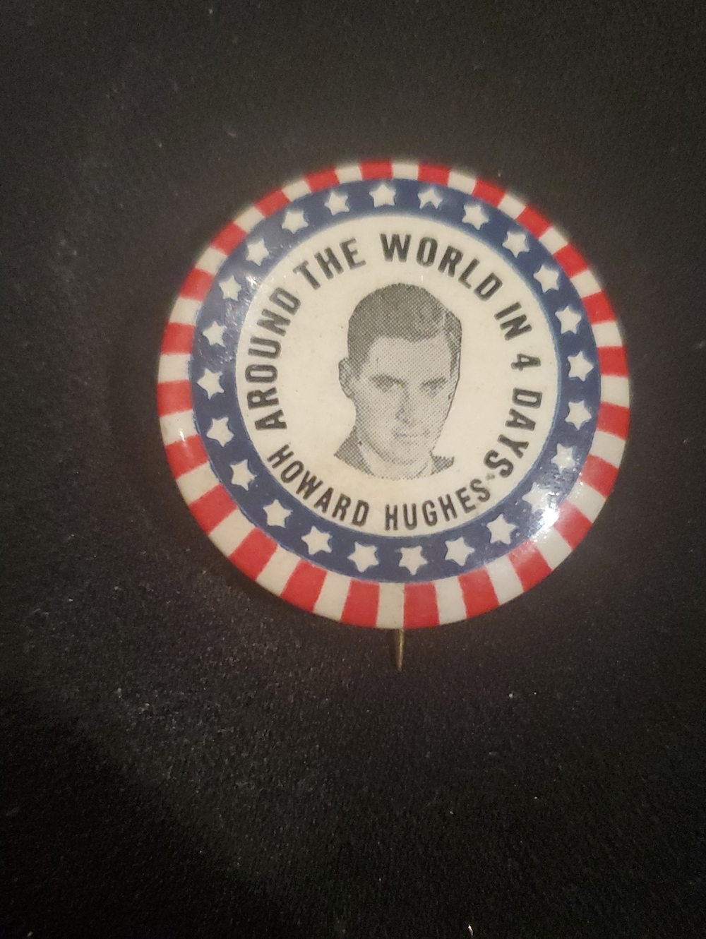 Howard Hughes 'Around the World in 4 Days' Patriotic Pin - Red, White & Blue